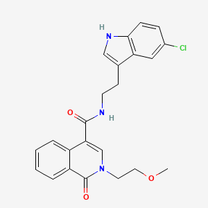 N-[2-(5-chloro-1H-indol-3-yl)ethyl]-2-(2-methoxyethyl)-1-oxo-1,2-dihydroisoquinoline-4-carboxamide