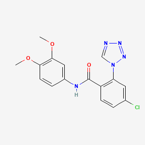 4-chloro-N-(3,4-dimethoxyphenyl)-2-(1H-tetrazol-1-yl)benzamide