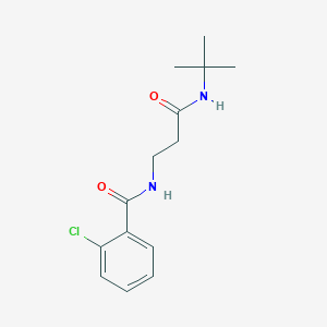 molecular formula C14H19ClN2O2 B11154243 N-[3-(tert-butylamino)-3-oxopropyl]-2-chlorobenzamide 