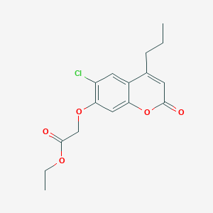 ethyl 2-[(6-chloro-2-oxo-4-propyl-2H-chromen-7-yl)oxy]acetate