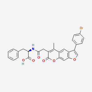 molecular formula C29H22BrNO6 B11154253 N-{[3-(4-bromophenyl)-5-methyl-7-oxo-7H-furo[3,2-g]chromen-6-yl]acetyl}-D-phenylalanine 