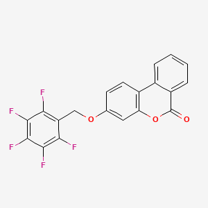 molecular formula C20H9F5O3 B11154274 3-[(pentafluorobenzyl)oxy]-6H-benzo[c]chromen-6-one 