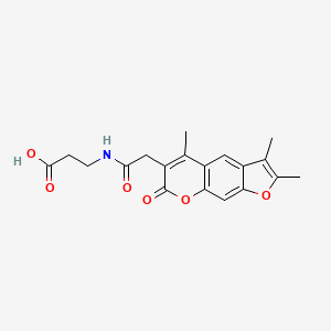 3-{[2-(2,3,5-trimethyl-7-oxo-7H-furo[3,2-g]chromen-6-yl)acetyl]amino}propanoic acid