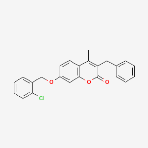 3-benzyl-7-[(2-chlorobenzyl)oxy]-4-methyl-2H-chromen-2-one