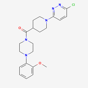 molecular formula C21H26ClN5O2 B11154311 [1-(6-Chloro-3-pyridazinyl)-4-piperidyl][4-(2-methoxyphenyl)piperazino]methanone 