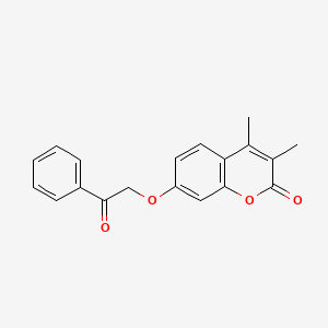 molecular formula C19H16O4 B11154322 3,4-dimethyl-7-(2-oxo-2-phenylethoxy)-2H-chromen-2-one CAS No. 314742-04-6