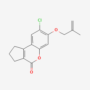 molecular formula C16H15ClO3 B11154330 8-chloro-7-[(2-methylallyl)oxy]-2,3-dihydrocyclopenta[c]chromen-4(1H)-one 