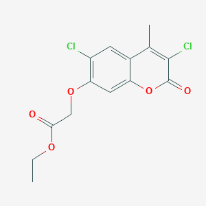 ethyl [(3,6-dichloro-4-methyl-2-oxo-2H-chromen-7-yl)oxy]acetate