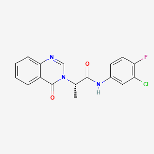 (2S)-N-(3-chloro-4-fluorophenyl)-2-(4-oxoquinazolin-3(4H)-yl)propanamide