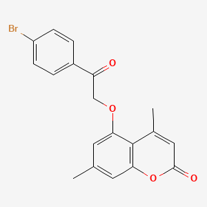 molecular formula C19H15BrO4 B11154384 5-[2-(4-bromophenyl)-2-oxoethoxy]-4,7-dimethyl-2H-chromen-2-one 