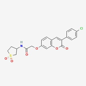 2-{[3-(4-chlorophenyl)-2-oxo-2H-chromen-7-yl]oxy}-N-(1,1-dioxidotetrahydrothiophen-3-yl)acetamide