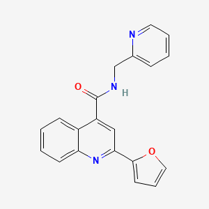 molecular formula C20H15N3O2 B11154397 2-(furan-2-yl)-N-(pyridin-2-ylmethyl)quinoline-4-carboxamide 