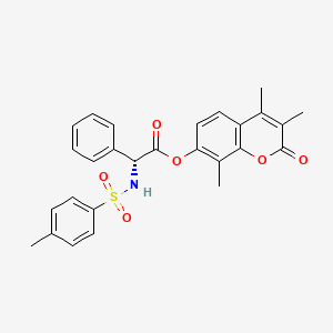 3,4,8-trimethyl-2-oxo-2H-chromen-7-yl (2R)-{[(4-methylphenyl)sulfonyl]amino}(phenyl)ethanoate