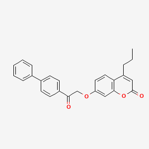 molecular formula C26H22O4 B11154423 7-[2-(biphenyl-4-yl)-2-oxoethoxy]-4-propyl-2H-chromen-2-one 