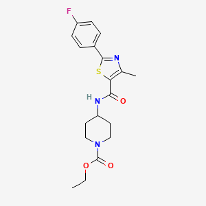 Ethyl 4-({[2-(4-fluorophenyl)-4-methyl-1,3-thiazol-5-yl]carbonyl}amino)-1-piperidinecarboxylate