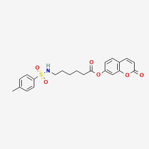 2-oxo-2H-chromen-7-yl 6-{[(4-methylphenyl)sulfonyl]amino}hexanoate