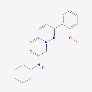 molecular formula C19H23N3O3 B11154438 N~1~-cyclohexyl-2-[3-(2-methoxyphenyl)-6-oxo-1(6H)-pyridazinyl]acetamide 