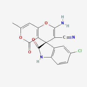 (R)-2'-amino-5-chloro-7'-methyl-2,5'-dioxo-5'H-spiro[indoline-3,4'-pyrano[4,3-b]pyran]-3'-carbonitrile