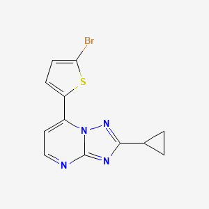 molecular formula C12H9BrN4S B11154498 7-(5-Bromothiophen-2-yl)-2-cyclopropyl[1,2,4]triazolo[1,5-a]pyrimidine 