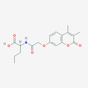 molecular formula C18H21NO6 B11154516 N-{[(3,4-dimethyl-2-oxo-2H-chromen-7-yl)oxy]acetyl}norvaline 