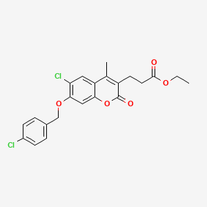 ethyl 3-{6-chloro-7-[(4-chlorobenzyl)oxy]-4-methyl-2-oxo-2H-chromen-3-yl}propanoate