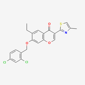 7-[(2,4-dichlorophenyl)methoxy]-6-ethyl-3-(4-methyl-1,3-thiazol-2-yl)-4H-chromen-4-one