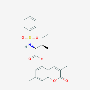 molecular formula C25H29NO6S B11154556 3,4,7-trimethyl-2-oxo-2H-chromen-5-yl N-[(4-methylphenyl)sulfonyl]-L-isoleucinate 