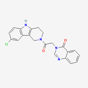 molecular formula C21H17ClN4O2 B11154567 3-[2-(8-chloro-1,3,4,5-tetrahydro-2H-pyrido[4,3-b]indol-2-yl)-2-oxoethyl]-4(3H)-quinazolinone 