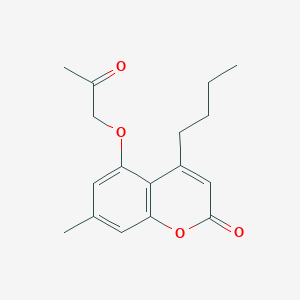 molecular formula C17H20O4 B11154593 4-butyl-7-methyl-5-(2-oxopropoxy)-2H-chromen-2-one 