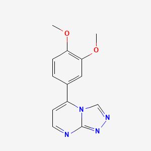 molecular formula C13H12N4O2 B11154601 5-(3,4-Dimethoxyphenyl)[1,2,4]triazolo[4,3-a]pyrimidine 