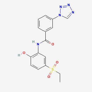 N-[5-(ethylsulfonyl)-2-hydroxyphenyl]-3-(1H-tetrazol-1-yl)benzamide