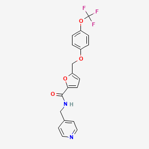 molecular formula C19H15F3N2O4 B11154676 N-(4-pyridinylmethyl)-5-{[4-(trifluoromethoxy)phenoxy]methyl}-2-furamide 