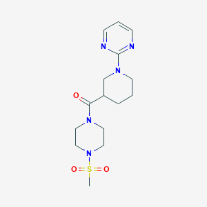 molecular formula C15H23N5O3S B11154683 [4-(Methylsulfonyl)piperazino][1-(2-pyrimidinyl)-3-piperidyl]methanone 