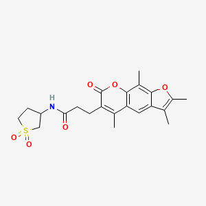 N-(1,1-dioxidotetrahydrothiophen-3-yl)-3-(2,3,5,9-tetramethyl-7-oxo-7H-furo[3,2-g]chromen-6-yl)propanamide