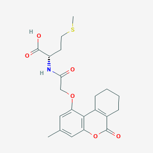 molecular formula C21H25NO6S B11154713 N-{[(3-methyl-6-oxo-7,8,9,10-tetrahydro-6H-benzo[c]chromen-1-yl)oxy]acetyl}-L-methionine 