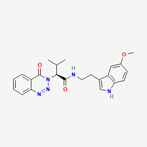 (2S)-N-[2-(5-methoxy-1H-indol-3-yl)ethyl]-3-methyl-2-(4-oxo-1,2,3-benzotriazin-3(4H)-yl)butanamide