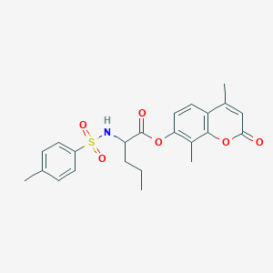 (4,8-dimethyl-2-oxochromen-7-yl) 2-[(4-methylphenyl)sulfonylamino]pentanoate