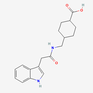 molecular formula C18H22N2O3 B11154766 trans-4-{[(1H-indol-3-ylacetyl)amino]methyl}cyclohexanecarboxylic acid 