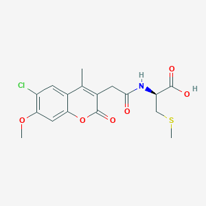 molecular formula C17H18ClNO6S B11154786 N-[(6-chloro-7-methoxy-4-methyl-2-oxo-2H-chromen-3-yl)acetyl]-S-methyl-D-cysteine 