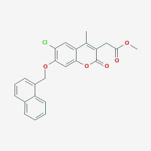 methyl [6-chloro-4-methyl-7-(naphthalen-1-ylmethoxy)-2-oxo-2H-chromen-3-yl]acetate