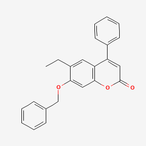 molecular formula C24H20O3 B11154809 7-(benzyloxy)-6-ethyl-4-phenyl-2H-chromen-2-one 