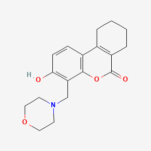 molecular formula C18H21NO4 B11154830 3-Hydroxy-4-(morpholin-4-ylmethyl)-7,8,9,10-tetrahydrobenzo[c]chromen-6-one CAS No. 17792-11-9