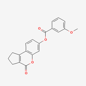 molecular formula C20H16O5 B11154853 4-Oxo-1,2,3,4-tetrahydrocyclopenta[c]chromen-7-yl 3-methoxybenzoate 