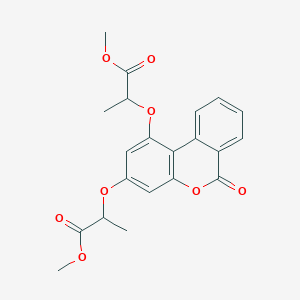 molecular formula C21H20O8 B11154860 Methyl 2-{[1-(2-methoxy-1-methyl-2-oxoethoxy)-6-oxo-6H-benzo[C]chromen-3-YL]oxy}propanoate 