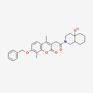 7-(benzyloxy)-3-[2-(4a-hydroxyoctahydroisoquinolin-2(1H)-yl)-2-oxoethyl]-4,8-dimethyl-2H-chromen-2-one