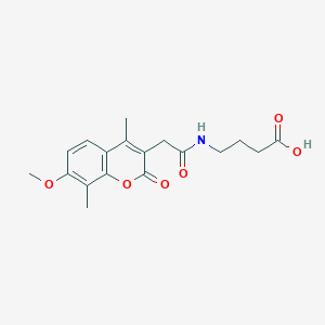 4-{[(7-methoxy-4,8-dimethyl-2-oxo-2H-chromen-3-yl)acetyl]amino}butanoic acid