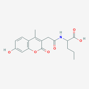 molecular formula C17H19NO6 B11154893 N-[(7-hydroxy-4-methyl-2-oxo-2H-chromen-3-yl)acetyl]norvaline 