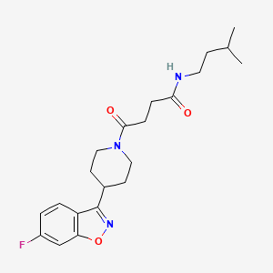 4-[4-(6-fluoro-1,2-benzoxazol-3-yl)piperidin-1-yl]-N-(3-methylbutyl)-4-oxobutanamide