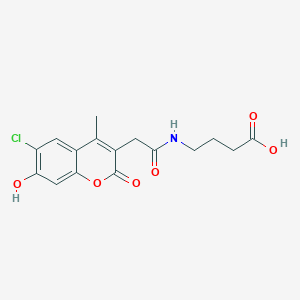 4-{[(6-chloro-7-hydroxy-4-methyl-2-oxo-2H-chromen-3-yl)acetyl]amino}butanoic acid