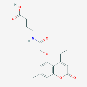 4-({[(7-methyl-2-oxo-4-propyl-2H-chromen-5-yl)oxy]acetyl}amino)butanoic acid